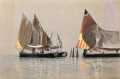 Barcos italianos Venecia paisaje marino William Stanley Haseltine